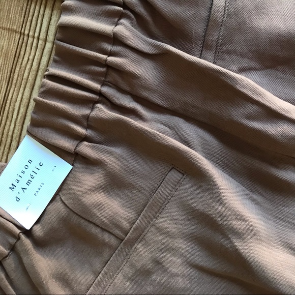 Maison d’ Amelie Brown Pull Up Dress Pants - Picture 5 of 6